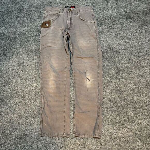 Wrangler Other - Grey Wrangler Riggs Workwear Pants Distressed Sz 30x30